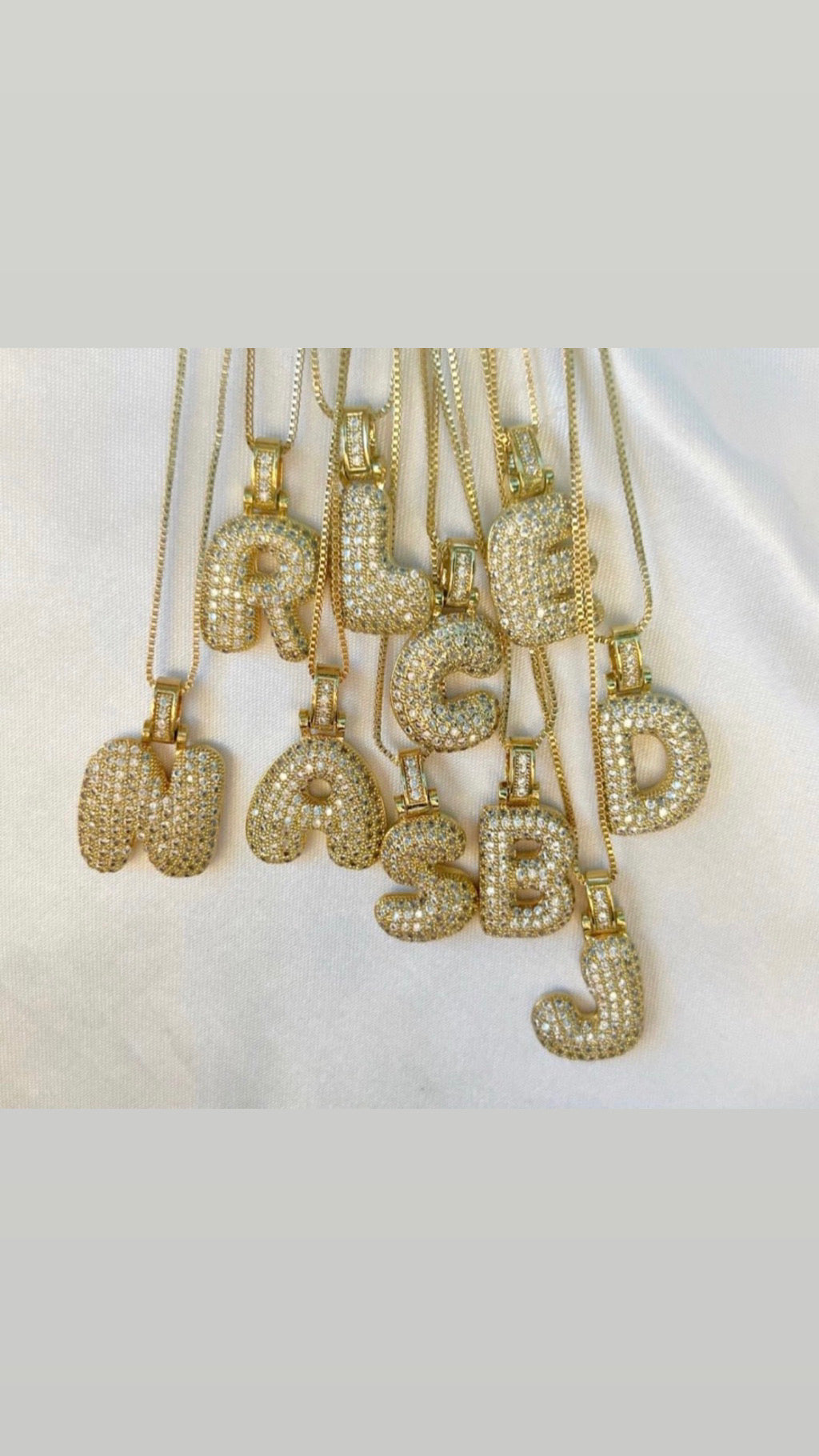 Real diamond bubble letter on sale pendant