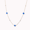 Navy Clover Necklace
