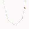 Pave Heart with Small heart necklace