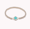 Turquoise Clover Beaded Bracelet