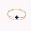 Navy Clover Beaded Bracelet
