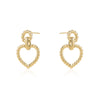 Twisted Wire Heart Earrings