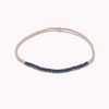 Bracelet en perles de spinelle noire remplie d'or 14 carats de 2 mm