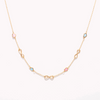 Pink and Blue Enamel Infinity Heart Necklace