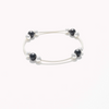 Sterling Silver Bar and Beads with Black onyx Beaded Bracelet
