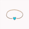 Turquoise Heart Beaded Bracelet