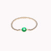 Green Enamel Evil Eye Beaded Bracelet