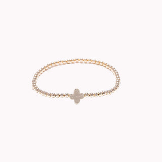 Gold Clover Beaded Bracelet