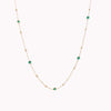 Dainty Green and Gold Necklace