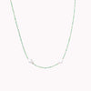 Green Gemstone Pearl necklace