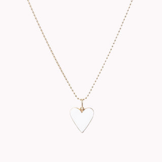 White Heart Necklace