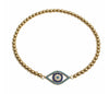 Turquoise Evil Eye Gold Beaded Bracelet