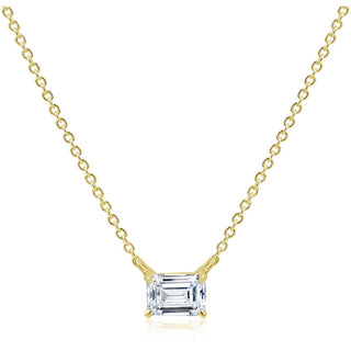 Gold Emerald Cut Necklace