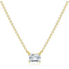 Gold Emerald Cut Necklace
