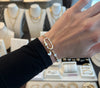 Bracelets en perles d'or et de perles avec mousqueton et cœur