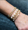 Gold with Pearls Beaded Bracelet