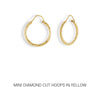 Mini Mini Diamond Cut Hoops