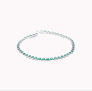 Green Tennis Bracelet