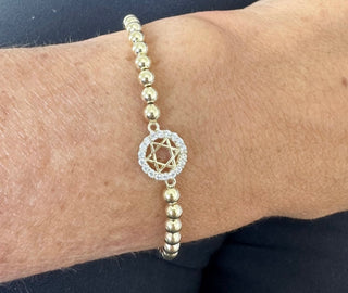 Star Of David Beaded Bracelet
