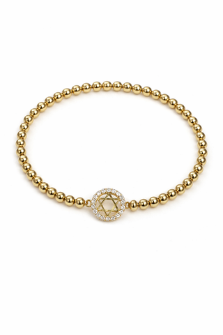 Star Of David Beaded Bracelet