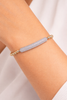 Cubic Zirconia Bar Beaded Bracelet
