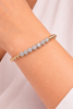 Bracelet perlé en or avec boules de feu en argent