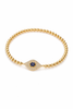 Blue Evil Eye Beaded Bracelet