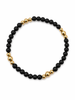 Black onyx with Gold Beaded Bracelet