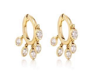 Diamond Dangle Huggies