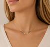 Blue Sapphire Graduating Bezel Necklace