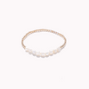 Fresh water Pearl & Gold Beaded Bracelet