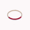 Deep Red Gemstones Beaded Bracelet