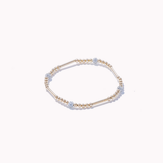 Gold Beads Fireball Bar Bracelet