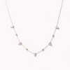 Stationary Tear Drop Diamond Necklace