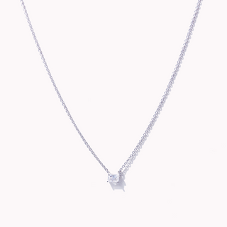 Small Emerald cut Crystal Necklace