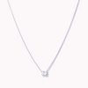 Small Emerald cut Crystal Necklace