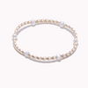 Bracelet de perles à barre côtelée