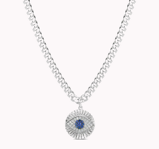 Evil Eye Disc Necklace