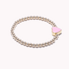 Gold Beaded Bracelet with Heart