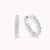 White CZ Large Hoops