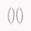 Medium Sterling Silver Twist Hoops