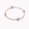Bracelet de barre avec grand et petit bracelet perlé