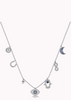 Sterling Silver Multi Charm Necklace