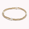 Gold Beaded Bracelet with Pearls