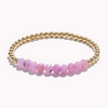 Pink Gemstone Beaded Bracelet