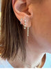 Boucles d'oreilles chaîne à quatre diamants