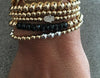 Grand bracelet mixte rempli d’or et de perles sterling