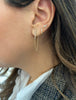 Boucles d'oreilles barre et chaîne en diamant