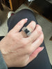 Sterling Silver Blk Onyx Chicco Ring