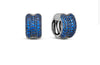 Navy Blue CZ Huggie